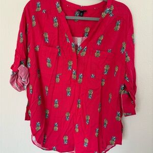 Pineapple Print Torrid Top